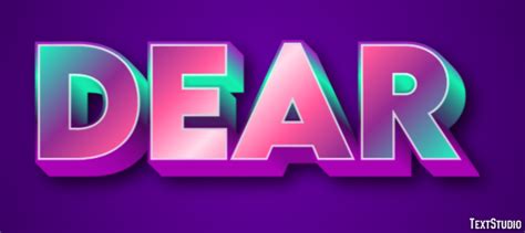 dear text effect  logo design word