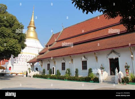 Buddhist Temple Wat Phra Kaew Don Tao In Lampang In Thailand Stock