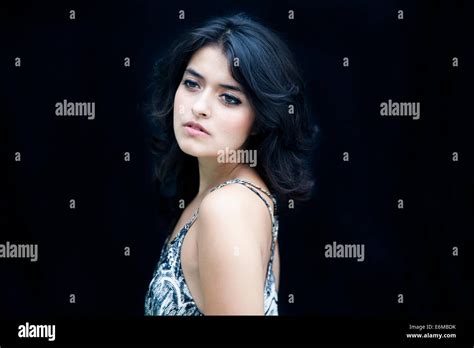Studio Portrait Of Brunette Stock Photo Alamy