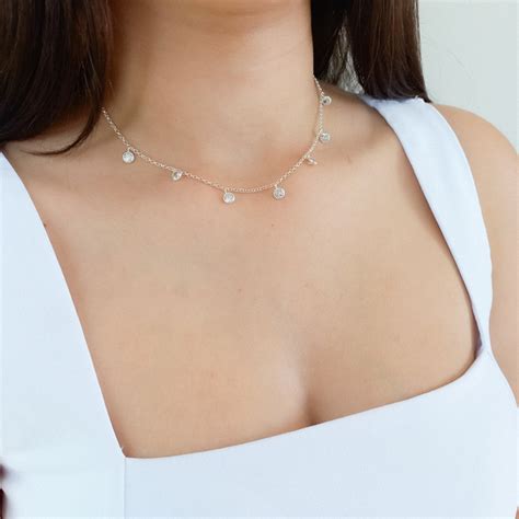 Colar Chocker Pontos De Luz Comprar Em J De Prata