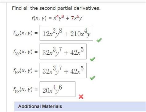 Solved Find All The Second Partial Derivatives