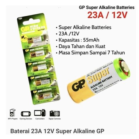 Jual Battery Gp Super Alkaline 23A 12V Original Batamkamera