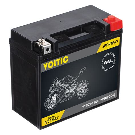 Voltima Sportivo Gel Ytx L Bs Motorradbatterie Ah V Din