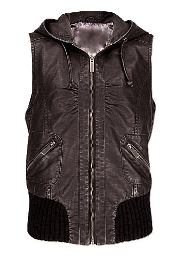 Gilber Hooded Leather Vest Leather4sure Men