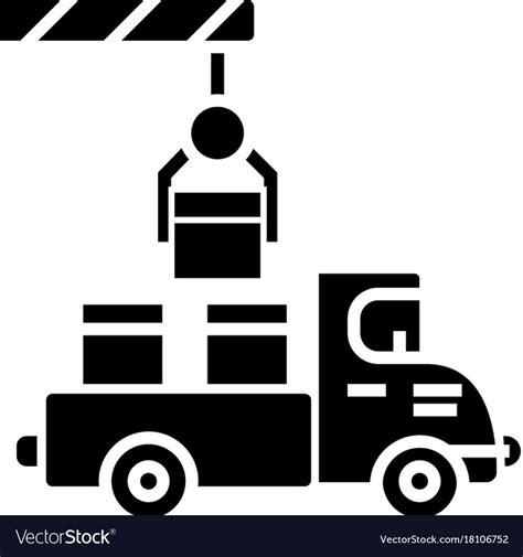 Shipment Icon Black Sign Royalty Free Vector Image