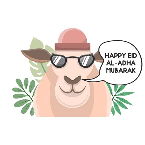 Lindo Personaje De Cabra Saludo Eid Al Adha Vector Png Linda Cabra