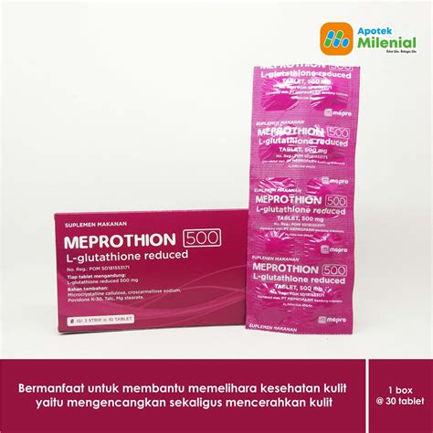 Jual Meprothion Mg L Glutathion Isi Tablet Box Shopee Indonesia