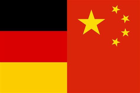 Premium Photo | Germany and china flag countries