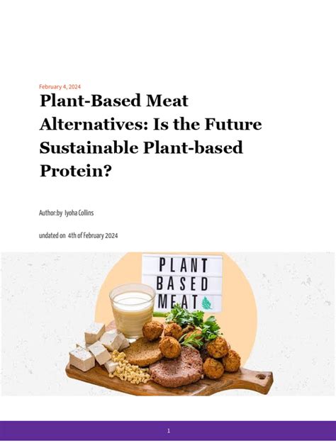 Article On Plant Based Meat Alternatives Pdf Meat Foods