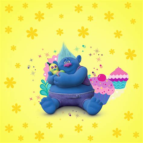 Biggie And Mr Dinkles Biggie Trolls Animal Colorful Cupcake Cute