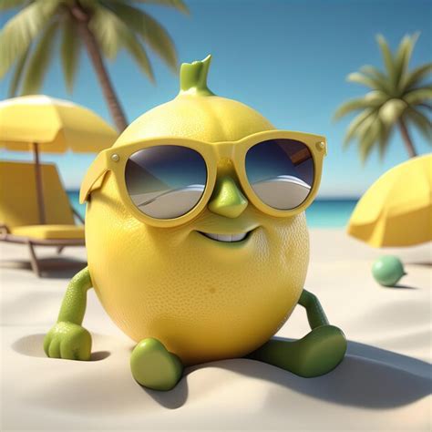 Premium Photo D Render Of A Funny Cartoon Character With Sunglasses