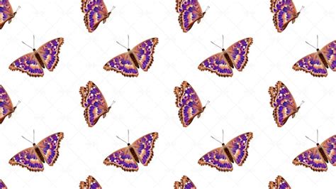 Purple Butterfly Seamless Pattern Graphics Motion Array