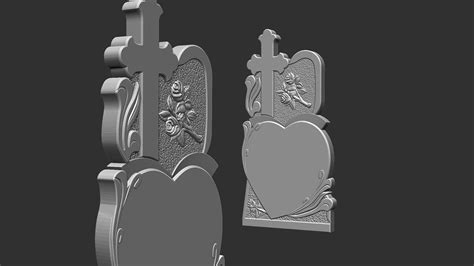 Memorial Tombstone With Cross For Cnc 3d Model 3d Printable Cgtrader