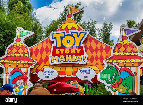 Entrance to Toy Story Mania ride at Hllywood Studios Stock Photo - Alamy