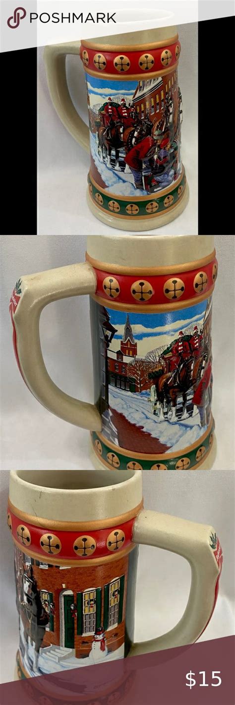 Budweiser Hometown Holiday Beer Stein Tall Holiday Beer Beer