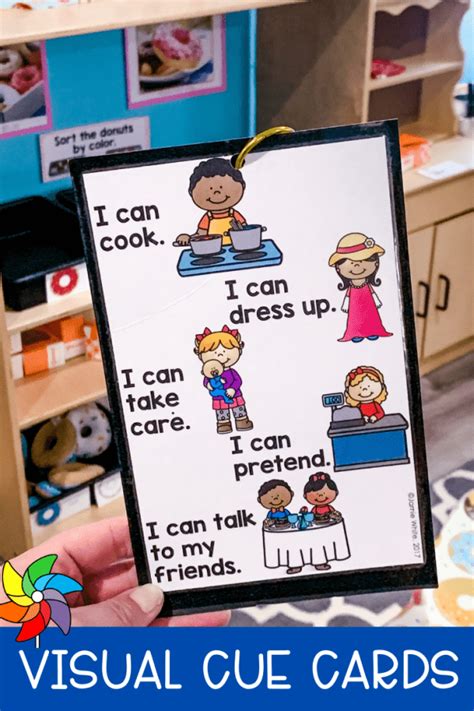 Visual Cue Cards Pin Play To Learn Preschool