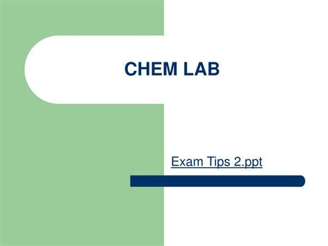 Ppt Chem Lab Powerpoint Presentation Free Download Id9554574