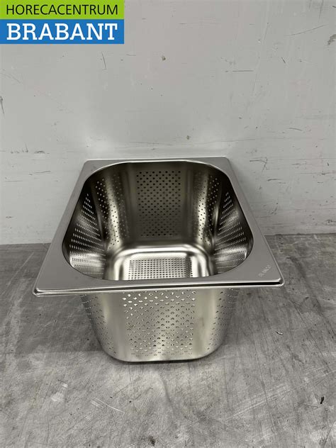 Stainless Steel Perforated Gastronorm Container GN Tray 1 2 Depth 200