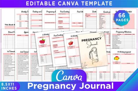 Pregnancy Journal Canva Template Graphic By Kdp Gravity Creative Fabrica