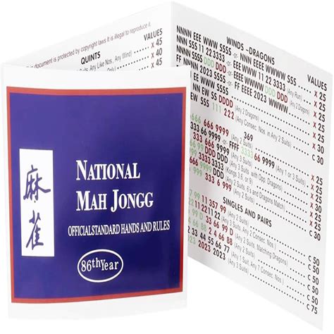 2024 Mahjong Card Official, Mah Jongg Cards 2024 Large Print, Mahjong Cards 2024, National Mah ...