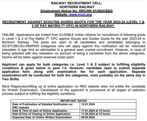 RRC RECRUITMENT OUT FOR NORTHERN RAILWAYS EduKraze