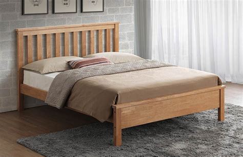 5ft King Size Solid Strong Oak Finish Wood Bed Frame Helibeds