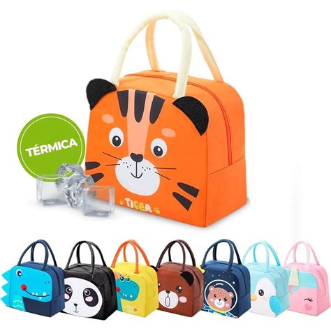 Bolsa Lancheira T Rmica Desenho De Animais Escolar Marmita Infantil