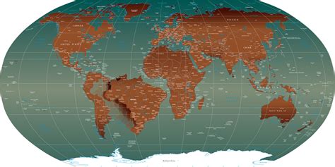 Mapa Mundi Político Em Papel De Parede