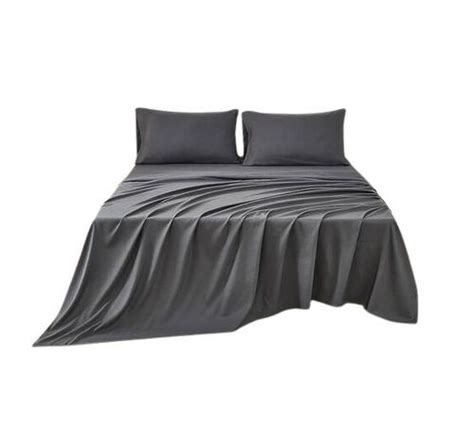 Shrink Resistant Soft Touch Breathable Plain Double Bed Sheet With 2