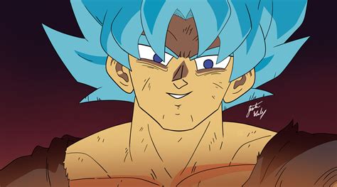 Artstation Goku Super Saiyan Blue Redraw Challenge