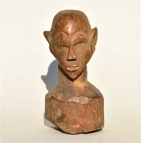 ART AFRICAIN statue buste dhomme en bois sculpté 29 21 PicClick UK