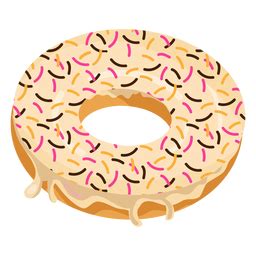 Dise O Png Y Svg De Rosquilla De Vainilla Con Espolvorear Para Camisetas