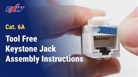 Cat6a Unshielded Punch Down Rj45 Keystone Jack With Colored Plate