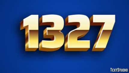 1327 Text Effect and Logo Design Number