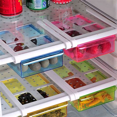 Slide Kitchen Fridge Freezer Space Saver Organizer Drawer Refrigerator