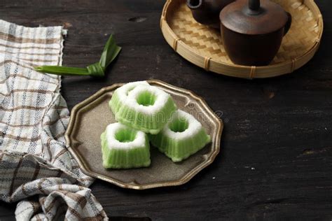 Indonesian Traditional Steamed Cake Kue Putu Ayu, Made from Rice Flour ...