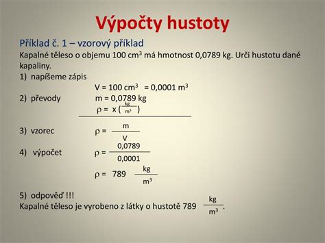 Ppt Výpočet Hustoty Powerpoint Presentation Free Download Id6471483