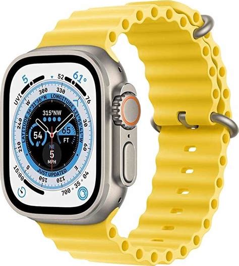 Apple Watch Ultra 49mm Titânio Pulseira Amarelo Oceano Parcelamento