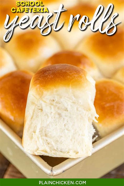 School Cafeteria Yeast Rolls Plain Chicken