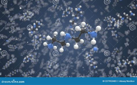 Diethylenetriamine Molecule Made With Balls Conceptual Molecular Model Chemical Looping 3d