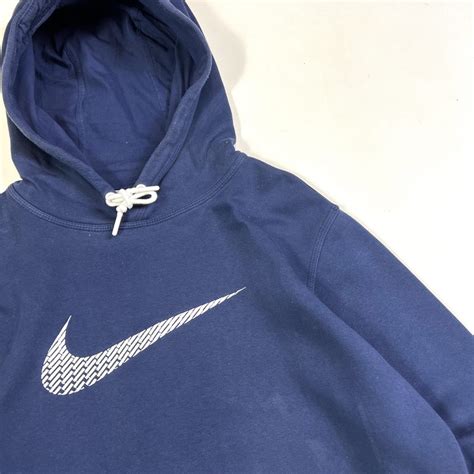 Nike Embroidered Hoodie Navy Tmc Vintage Vintage Clothing