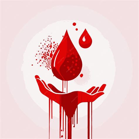 Blood Drop Art A Symbol Of Sacrifice Premium Ai Generated Vector