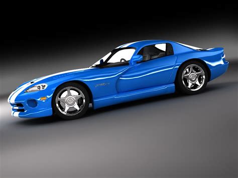 Dodge Viper GTS 3D Model 90 Max 3ds Fbx Obj Ma Free3D