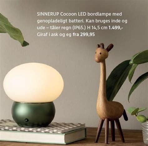 Cocoon Led Bordlampe El Giraf I Ask Og Eg Tilbud Hos Sinnerup