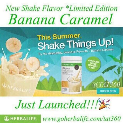 An Advertisement For Banana Caramel And Shake Things Up