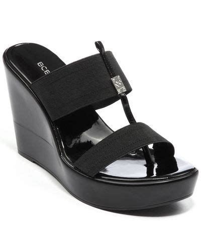 Bcbgeneration Quinton Platform Wedge Sandals In Black Lyst