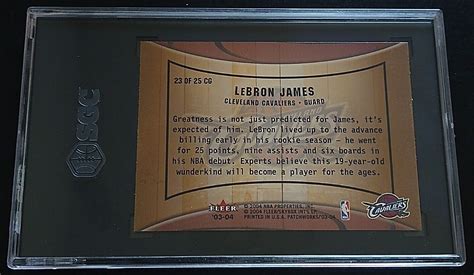 2003 04 Fleer Patchworks 23CG Lebron James RC Courting Greatness SGC 9