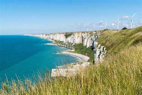 Normandy France Coastline The Alabaster Coast White Cliffs And