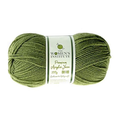 Womens Institute Sage Green Premium Acrylic Yarn 100g Hobbycraft