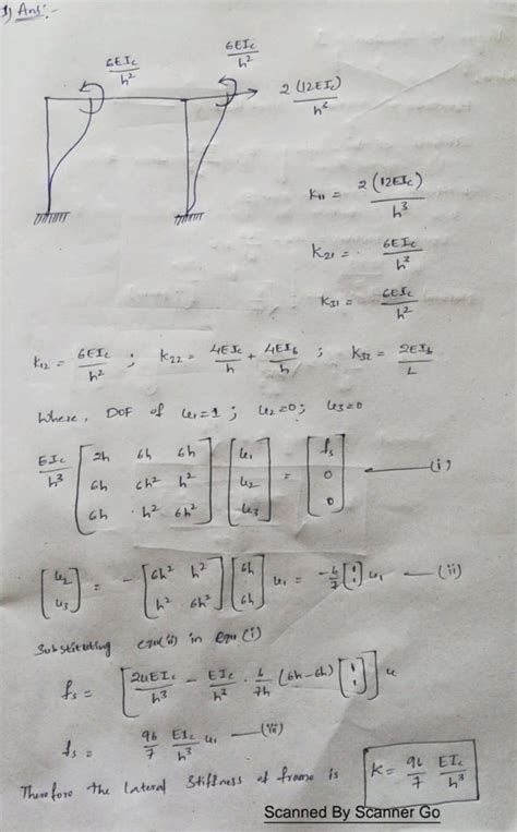 Calculation Of Stiffness In Structural Elements Skill Lync